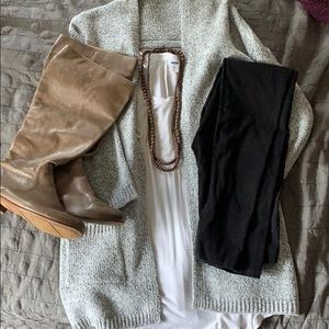 Black and white flecked cardigan